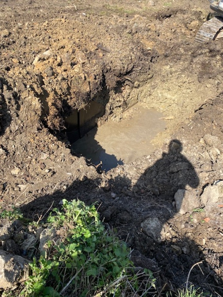 Défrichage terrain pour fosse épandage