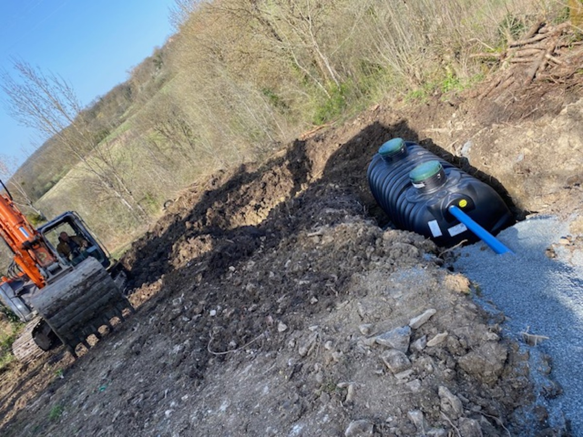 Défrichage terrain pour fosse épandage