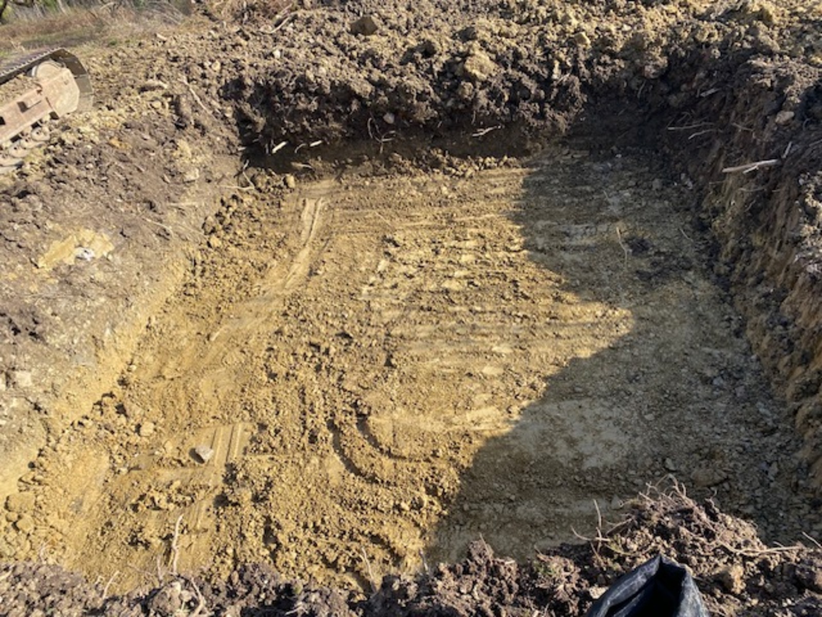 Défrichage terrain pour fosse épandage